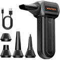 WOLFBOX MF60 Compressed Air Duster-110000RPM Super Power Electric Air Duster, 3-Speed Adjustable Rechargeable Cordless Air Blower with Fast Charging for PC Keyboard Cleaning, Car, Home, 5 Nozzle