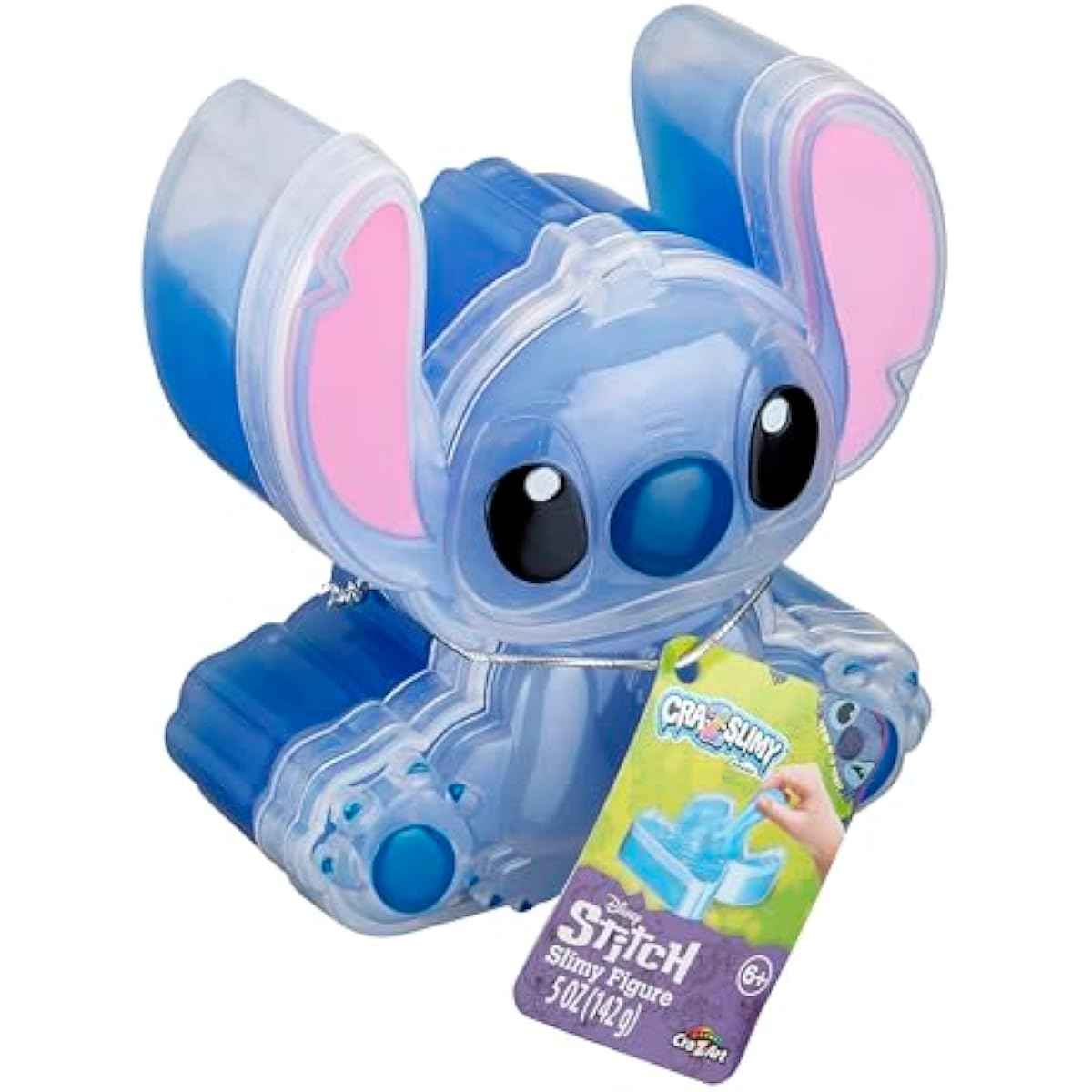 CRA-Z-Slimy Stitch Slime Toy- Glossy, Stretchy, Super Soft, Smooth Blue Stitch Slime with Stitch Shaped Confetti Mix-Ins for Boys and Girls, Lilo and Stitch Kids Toy Gift