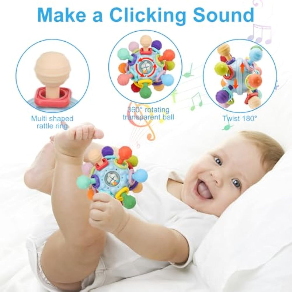 Baby Montessori Sensory Toys for 0-6 6-12 Months, Baby Teether Teething Toys for Babies 0 3 6 9 12 18 Months, Newborn Infant Learning Developmental Toys Gifts for 1 2 Year Old Boys Girls