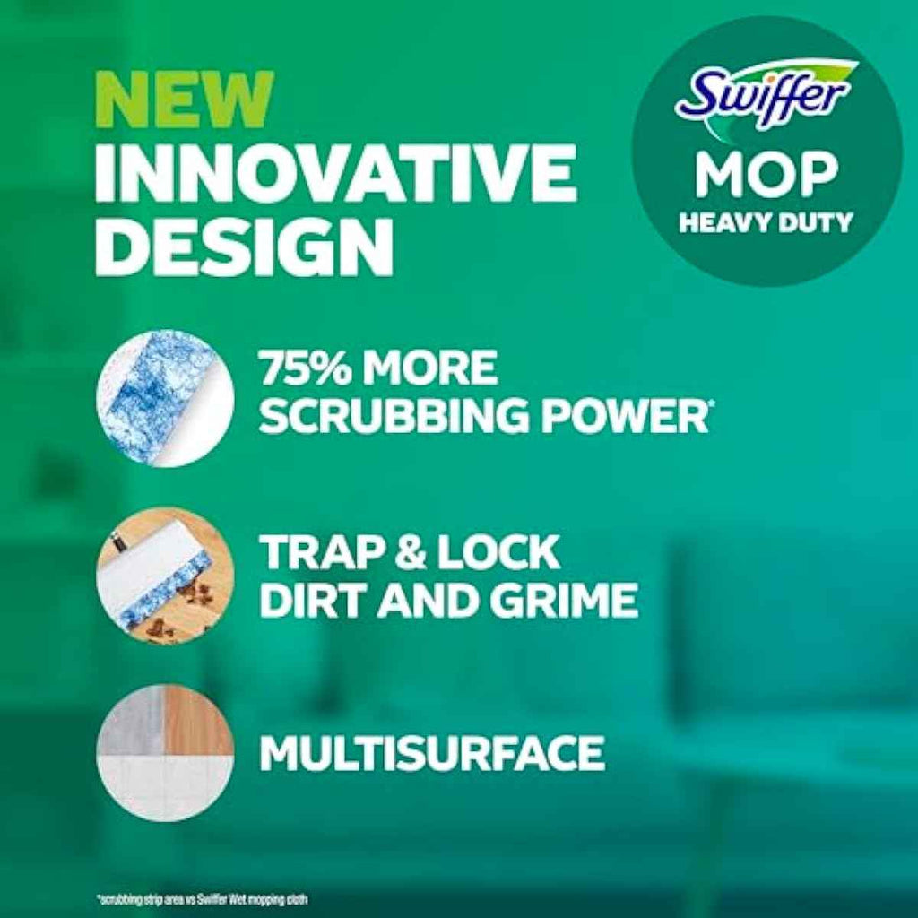 Swiffer Sweep + Mop Wet Pads Refill: Heavy-Duty, Fresh Scent for Cleaning Hard Floors