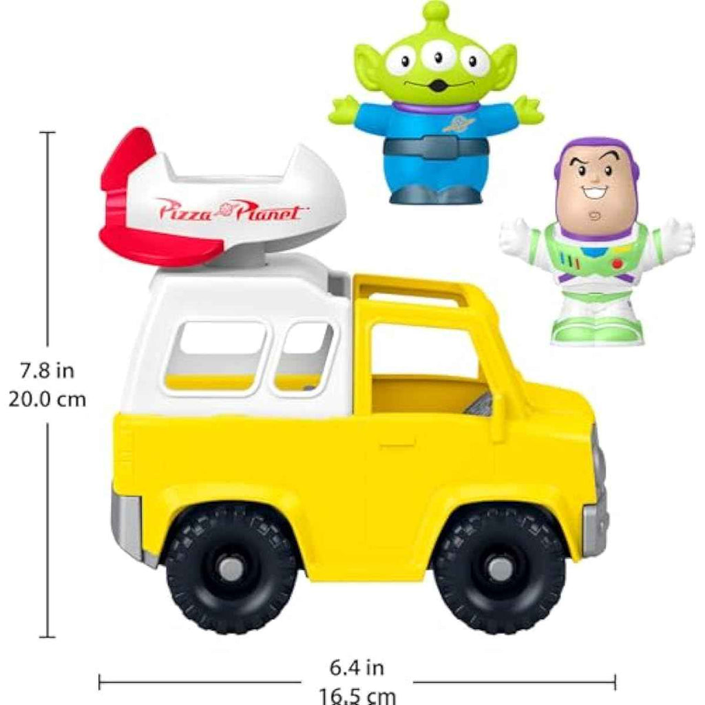 Fisher-Price Little People Toddler Toy Disney & Pixar Toy Story Pizza Planet Truck with Buzz Lightyear & Alien Figures for Kids Ages 18+ Months