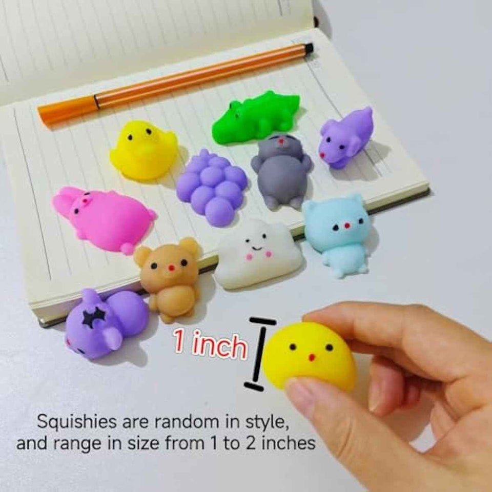 80Pcs Party Favors for Kids 4-8, Kawaii Squishies Mochi Squishy Toy Bulk Fidget Sensory Toys Birthday Gifts for Boys Girls Goodie Bag Christmas Stocking Stuffers Treasure Box Classroom Prizes