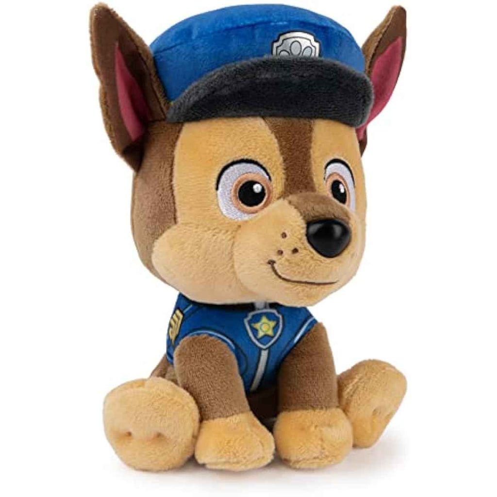gund official paw patrol chase plush toy, 6, signature police officer uniform, ages 1 and up, 6 inches, may vary