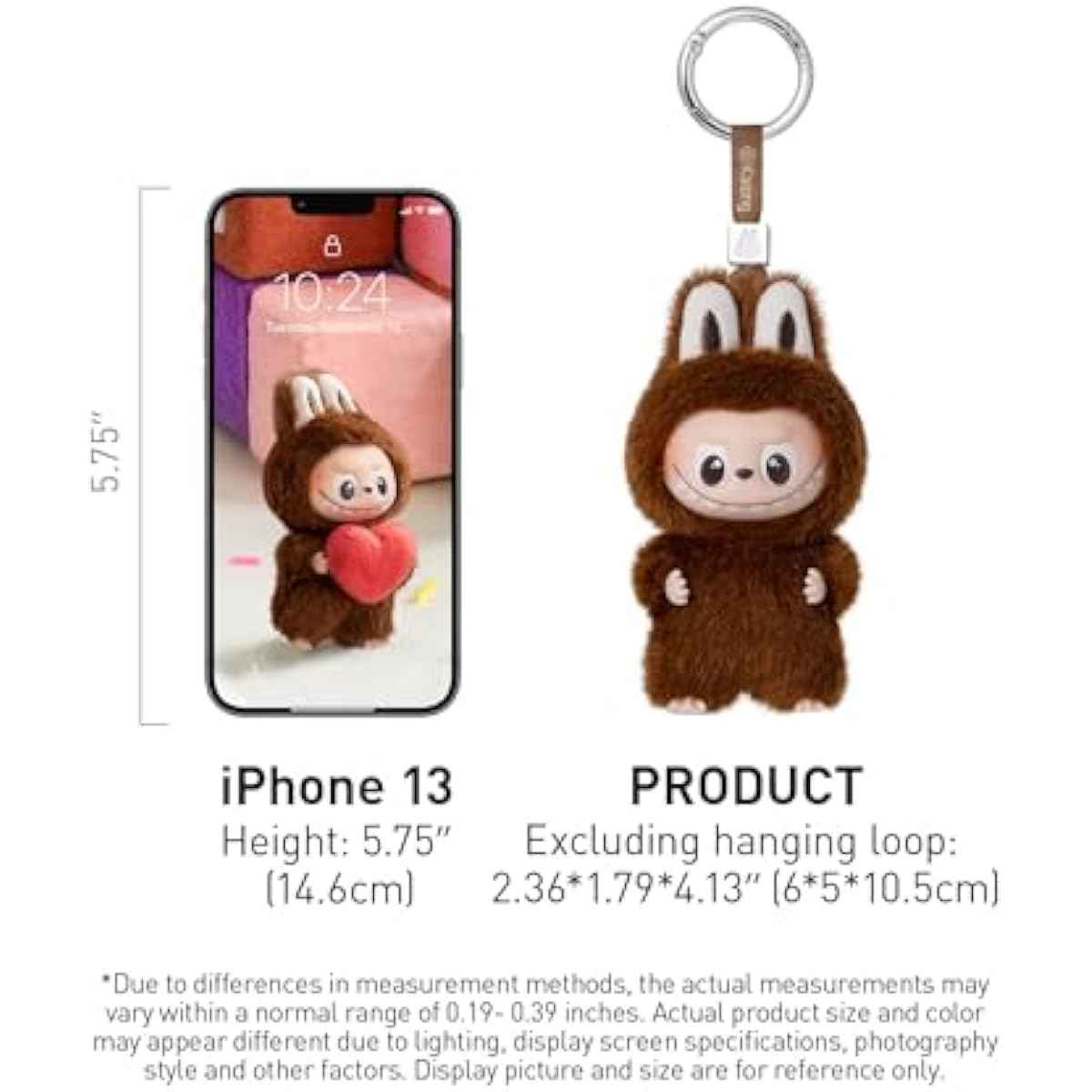 POP MART The Monster Pin for Love Series (A–M) Mini Labubu Doll Blind Box Keychain – Vinyl Plush Pendant, Bag Charm, Collectible Holiday & Birthday Gift for Kids & Adults, Single Box