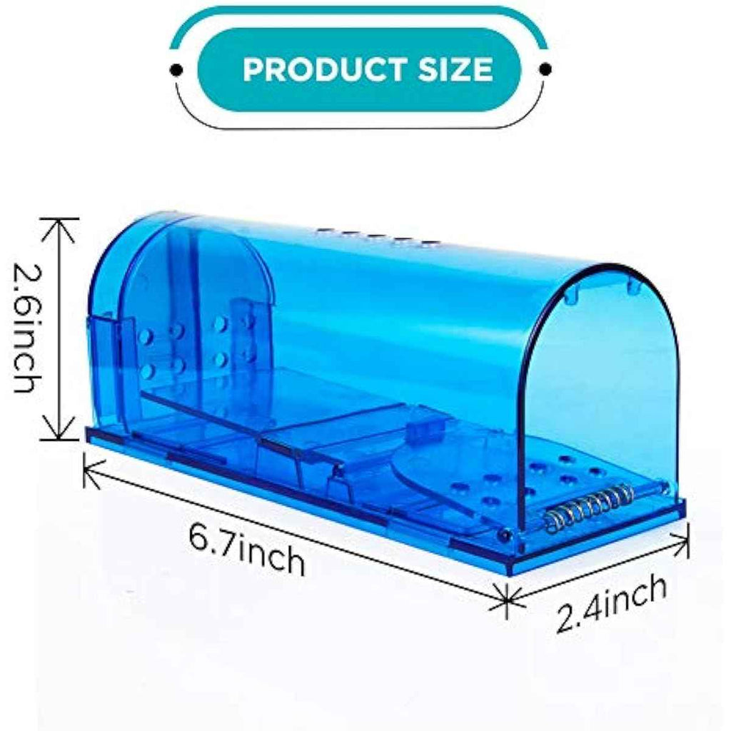 Humane Mouse Trap | Catch and Release Mouse Traps That Work | Mice Trap No Kill for mice/Rodent Pet Safe (Dog/Cat) Best Indoor/Outdoor Mousetrap Catcher Non Killer Small Capture Cage (Blue)