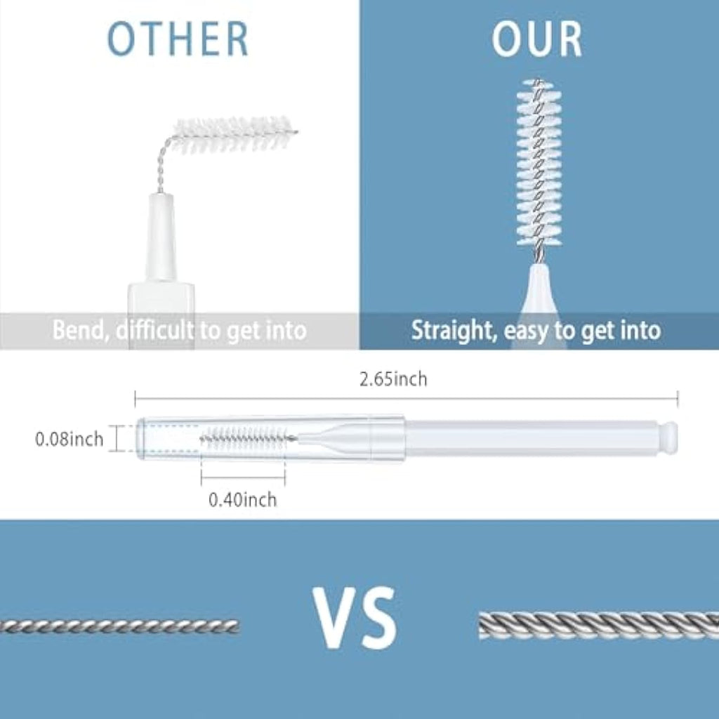 Shower Head Cleaning Brush for Small Hole,Multifunctional Shower Head Cleaner Tool Anti-Clogging Nozzle with Storage Boxes, Showerhead Cleaning Brushes Picks for Household Bathroom, White