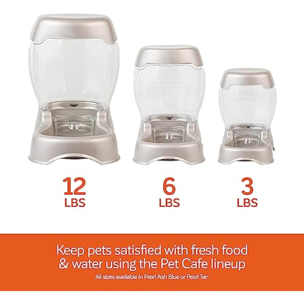 petmate pet cafe feeder dog and cat feeder, 3 sizes, made in usa, pearlescent colors