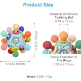 Baby Montessori Sensory Toys for 0-6 6-12 Months, Baby Teether Teething Toys for Babies 0 3 6 9 12 18 Months, Newborn Infant Learning Developmental Toys Gifts for 1 2 Year Old Boys Girls