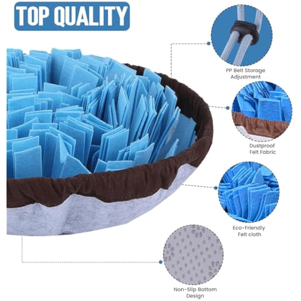 PET ARENA Snuffle Mat for Dogs - Adjustable Puzzle Toy for Large & Small Breeds