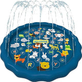 60-inch SplashEZ 3-in-1 kiddie pool and sprinkler for toddlers and babies, BPA-free water play mat for outdoor learning