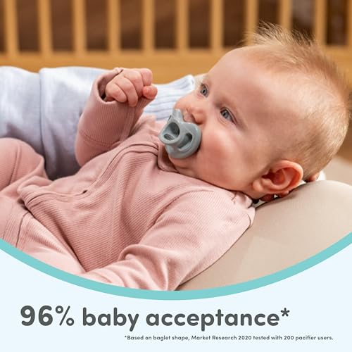 NUK Timeless Comfy Pacifiers for 0-6M Babies | 100% Silicone, BPA-Free, 5-Pack