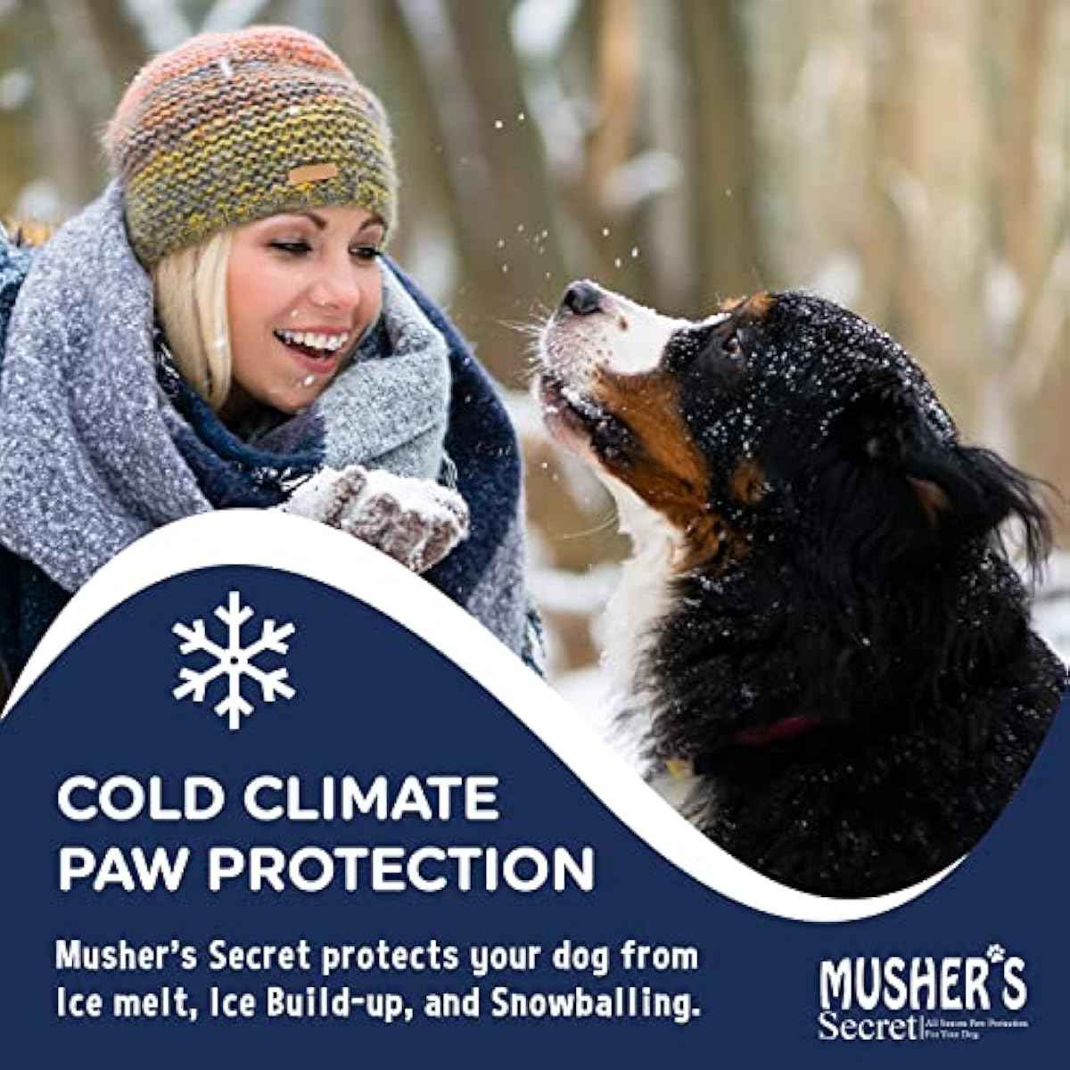 Musher's Secret 60g dog paw wax with vitamin E for cracked paws protection and healing