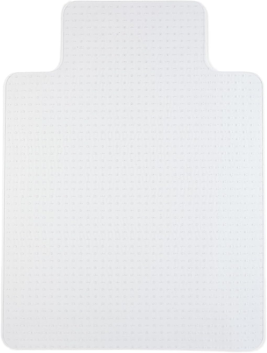 Staples Office Chair Mat, Clear Floor Mats with Lip, Flat-Pile Carpets, Extended Under-Desk Coverage, 48 x 36 Inch, Smooth Glide