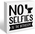 Funny Restroom Bathroom Wooden Signs, Funny Bathroom Sayings, Humor Washroom Quotes Block Plaque, Wall Art/Home Decor, Rustic Wooden Box Signs, Farmhouse Decor, Housewarming Gift