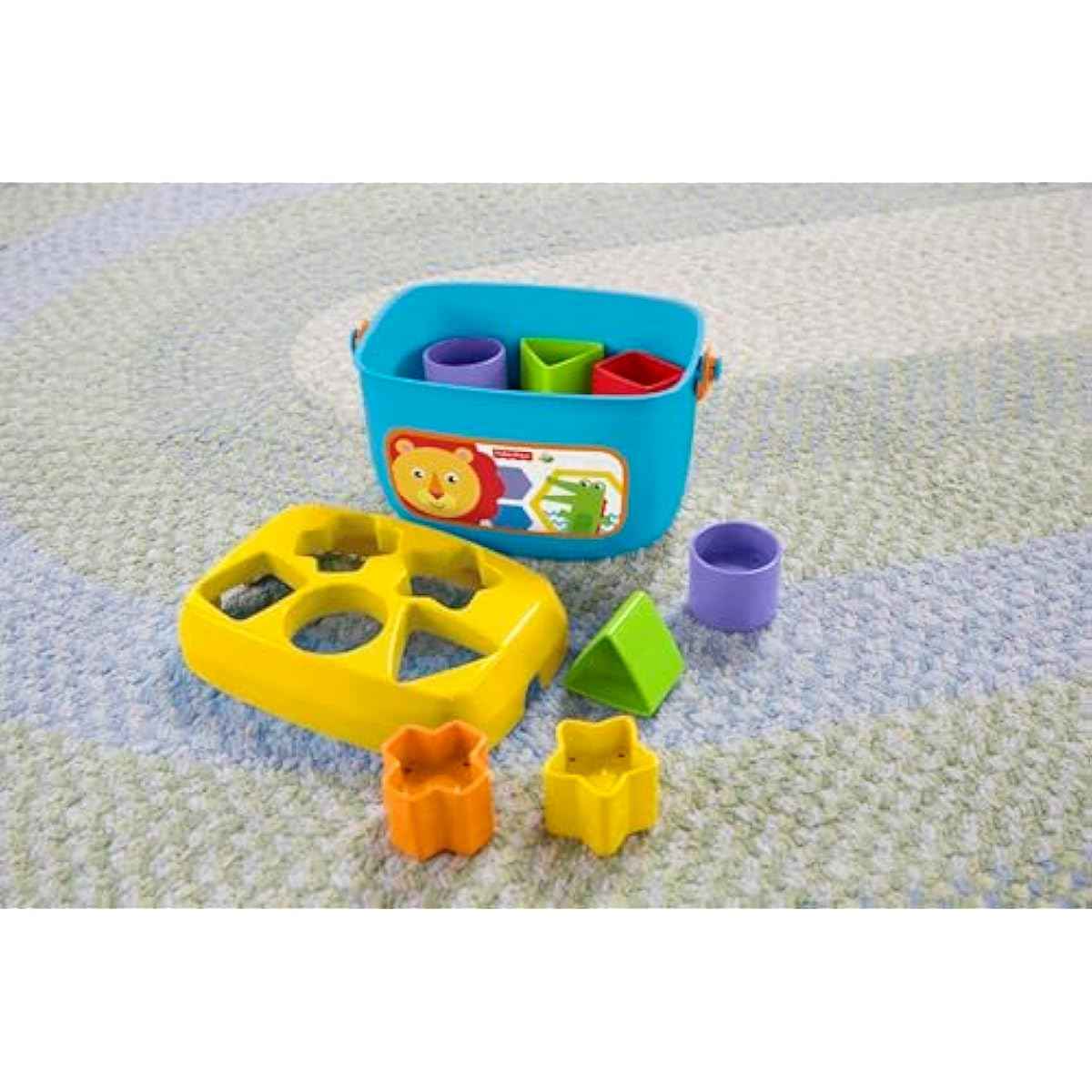 Fisher-Price Baby's First Blocks Set of 10 Shapes for Sorting Play for Infants Ages 6+ Months