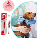 Red Pet Toothbrush for Medium & Large Dogs and Cats with Soft Bristles - Easy Teeth Cleaning