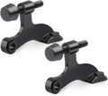 HOMOTEK 2 Pack Hinge Pin Black Door Stopper,Adjustable Deluxe Heavy Duty Door Stopper 2-1/2"x1-3/4”,with Black Rubber Bumper Tips