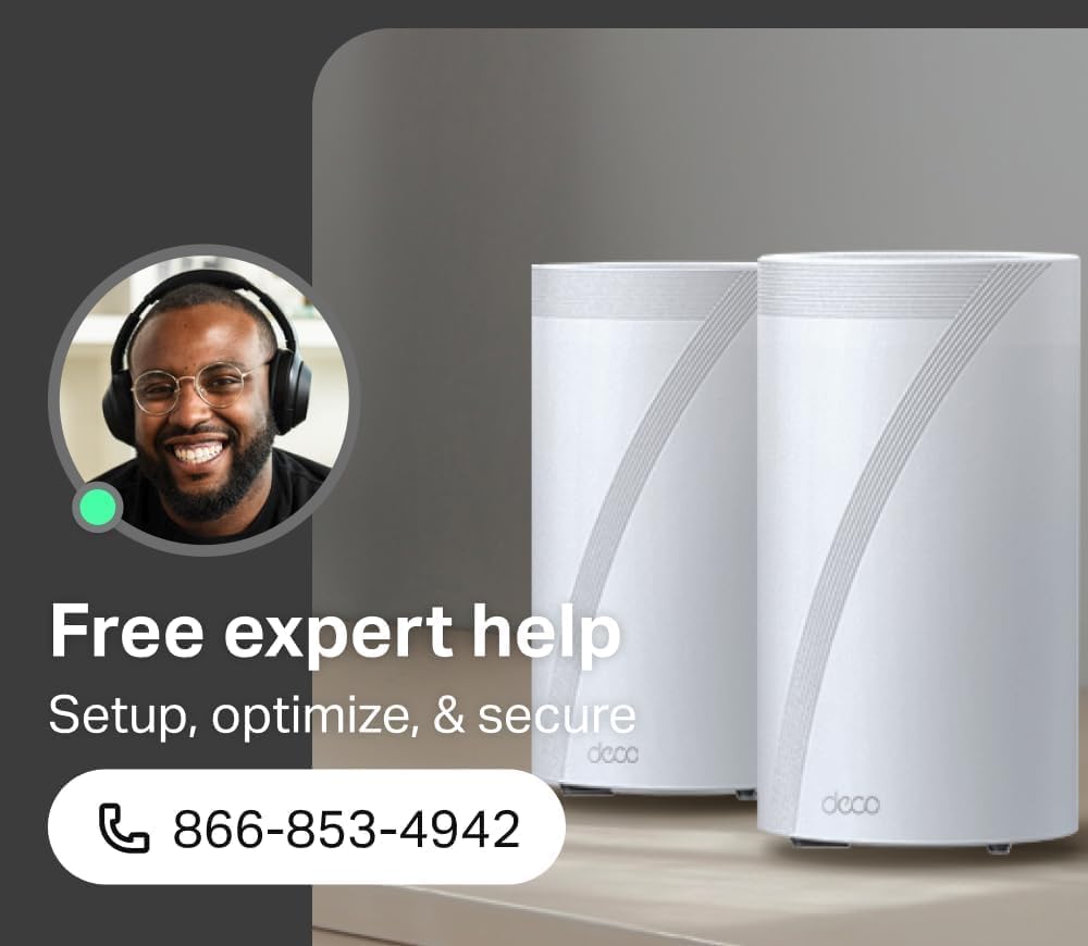 TP-Link Deco 7 Pro BE63 Tri-Band WiFi 7 BE10000 Whole Home Mesh System - 6-Stream 10 Gbps, 4x2.5G Ports Wired Backhaul, 4X Smart Internal Antennas, VPN, HomeShield, Free Expert Support (3-Pack)