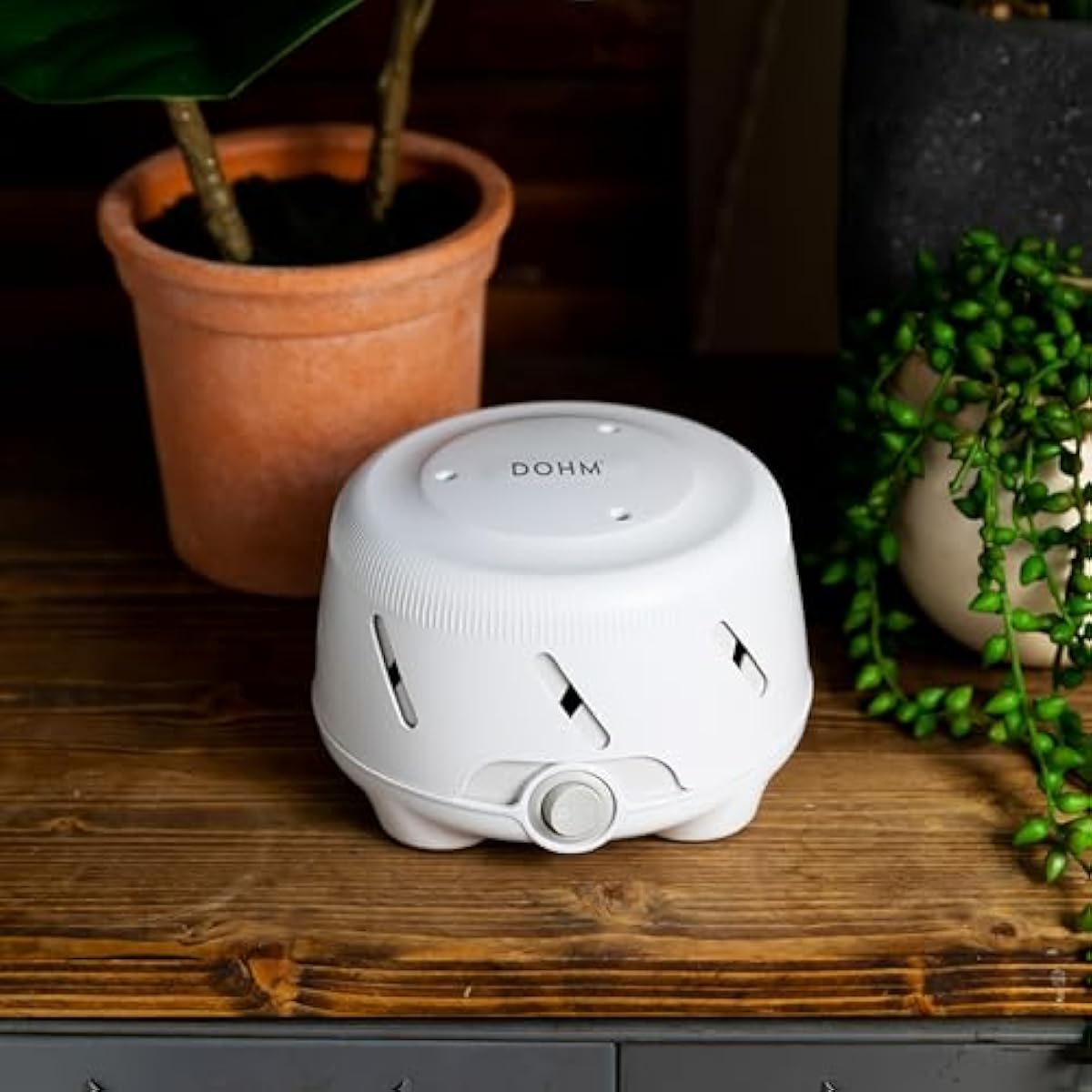 yogasleep dohm uno white noise machine, real fan inside for non-looping white noise, sleep aid for adults and baby