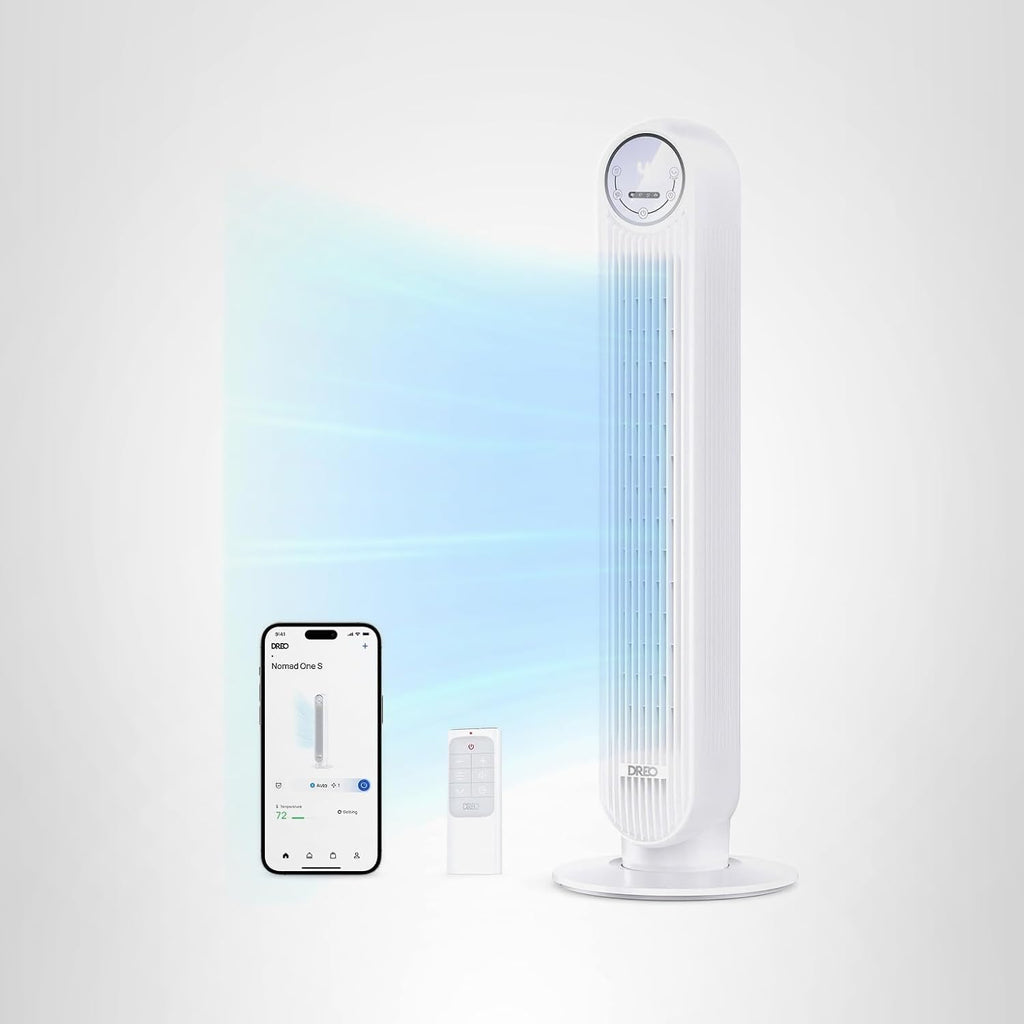 Dreo Tower Fan Smart Oscillating Quiet Floor Fan with Remote and WiFi Voice Control Works with Alexa Google