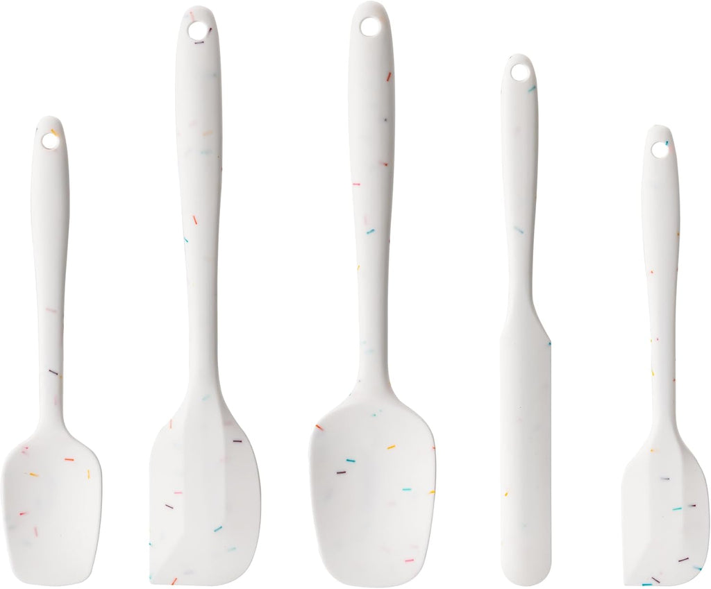 5 Piece Silicone Spatula Set for High Heat Resistant Non-Stick Cooking