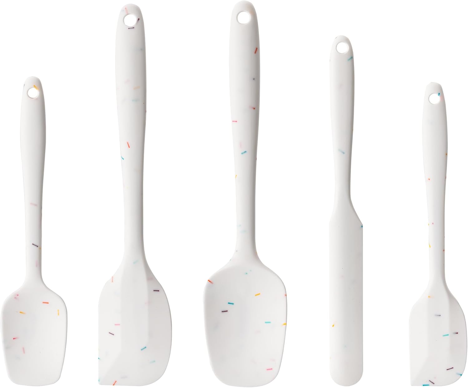5 Piece Silicone Spatula Set for High Heat Resistant Non-Stick Cooking