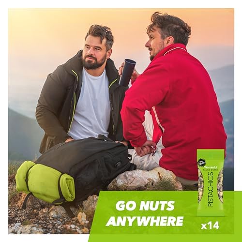 wonderful pistachios no shells roasted & salted nuts 0.75 ounce bag pack of 14 protein snacks