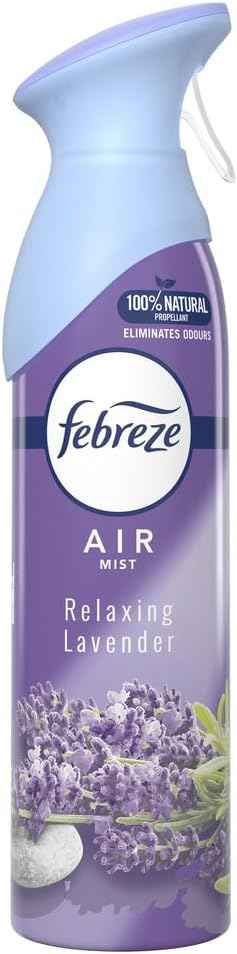 Febreze Air Mist Air Freshener Spray, Odor-Fighting Room Spray, Air Fresheners for Home and Bathroom and Kitchen, Aerosol Can, Linen & Sky Scent, 8.8oz (Pack of 2)