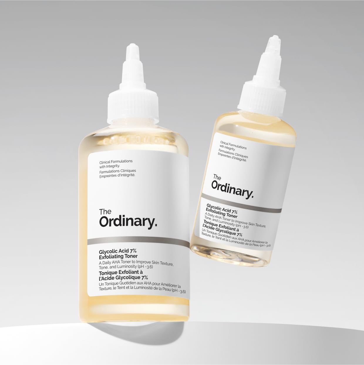 the ordinary glycolic acid 7% exfoliating toner, brightening and smoothing daily toner for uneven skin tone