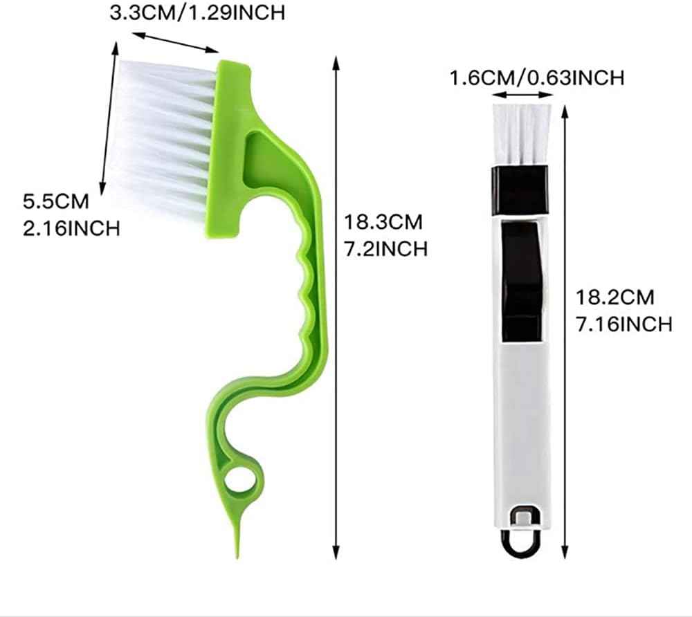 6pc hand-held groove gap cleaning tools crevice brush kit with adjustable collapsible dustpan for easy cleaning