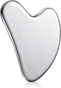 Nuanchu stainless steel gua sha facial tool for body with pouch, lymphatic drainage massage gift