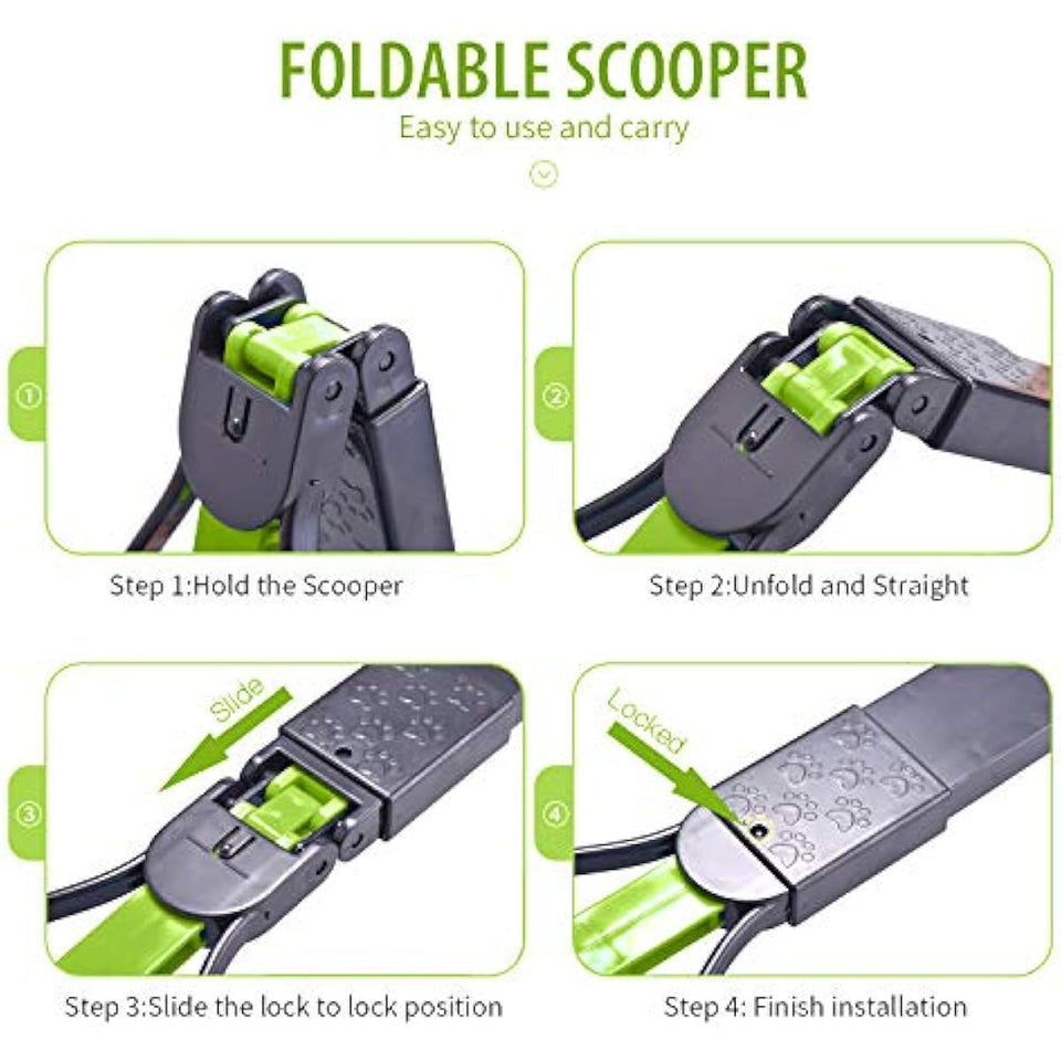 Ppogo Pet Pooper Scooper for Dogs and Cats with Long Handle and High Strength Material