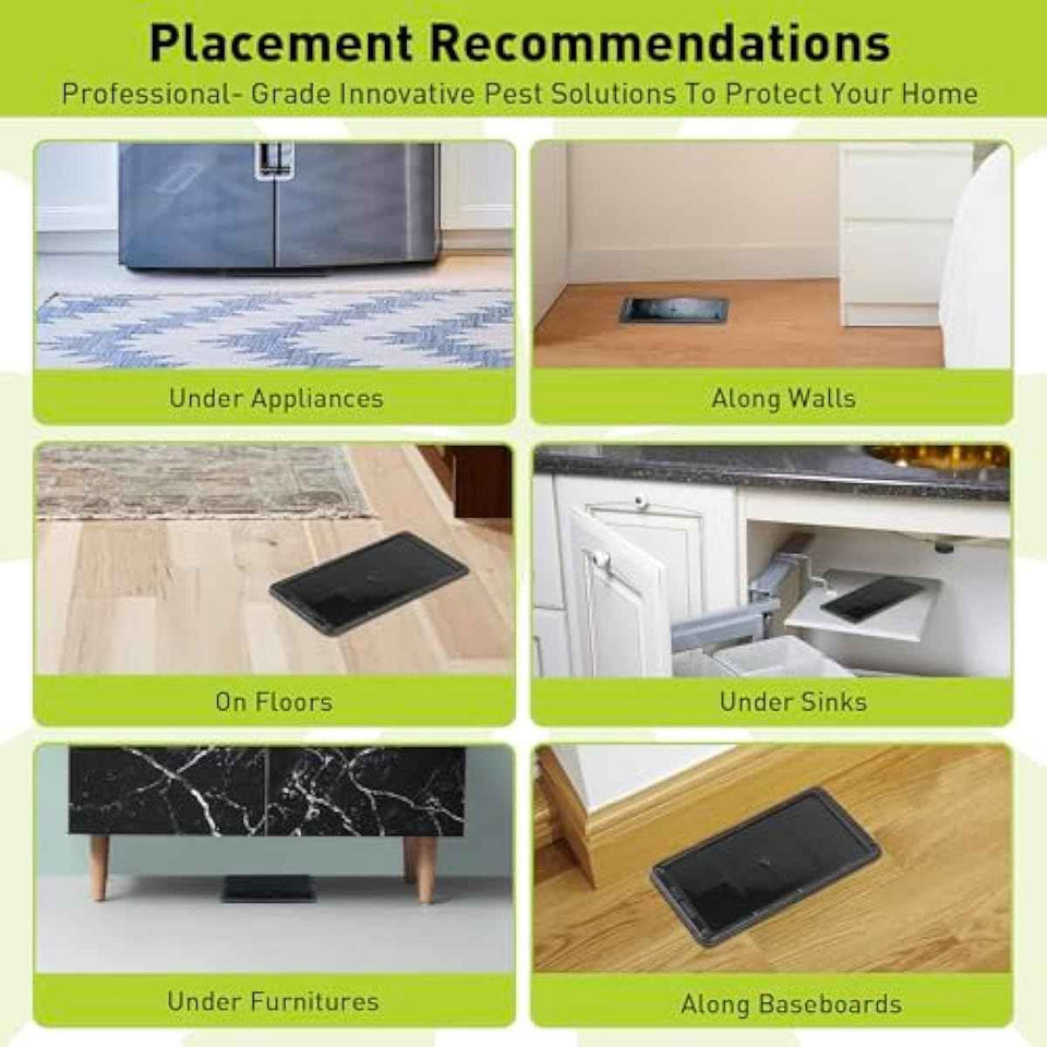 Glue Mouse Traps Indoor for Home, Rat Trap-12 Pack, Large Heavy Duty Glue Traps for Safe Home Pest Control. Pre-Scented, Non-Toxic Sticky Boards for Mice, Rats & More. Easy To Use
