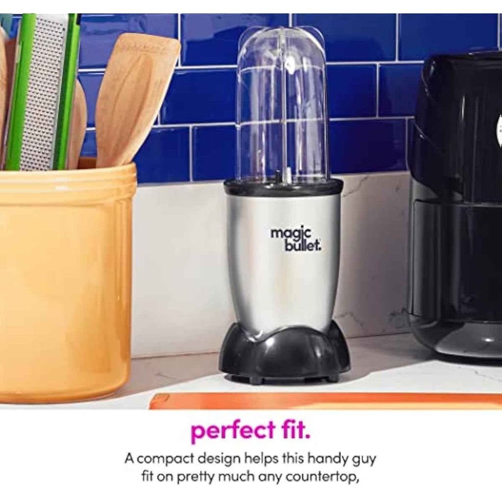 Magic Bullet Blender, Small, Silver, 11 Piece Set