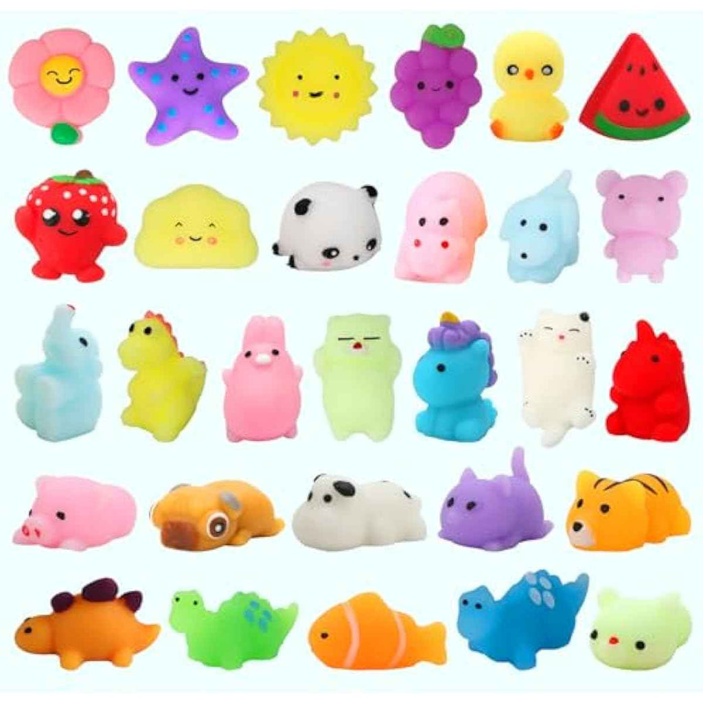 30 pack kawaii squishy toys for kids 4-8 treasure box party favors