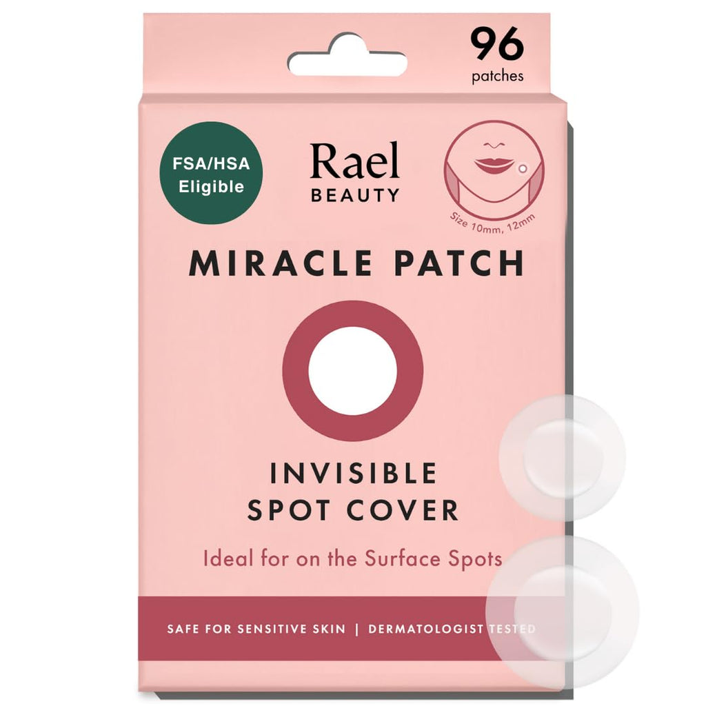 rael pimple patches, hydrocolloid acne spot cover, 2 sizes, korean skin care