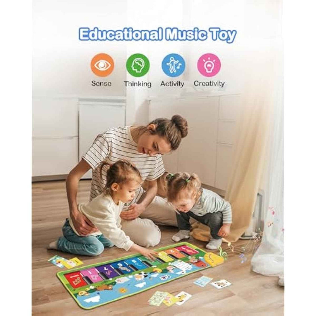 foki floor piano mat for toddlers sensory educational animal sounds touch playmat 1 to 5 years old boy and girl