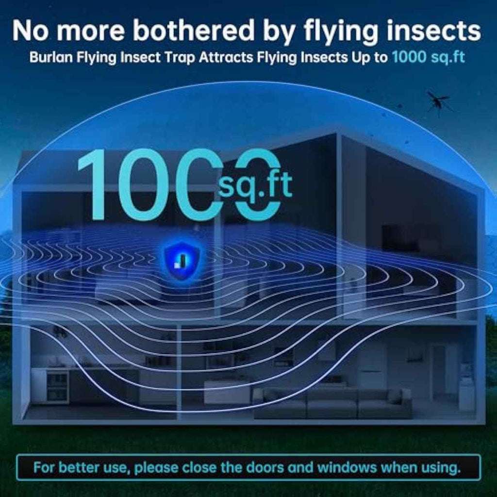 Flying Insect Plug In Mosquito Bug Zapper Indoor Gnat Moth Catcher with 9W Night UV Light