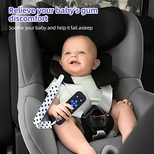 chuya baby teether toy tv remote control shape 3-24 months black food-grade silicone