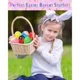 6 Pack Wooden Percussion Musical Shaker Prefilled Easter Eggs with Toys Inside Filled, Toddlers Easter Basket Stuffers Egg Fillers Montessori Toys Gifts for Kids Boys Girls Babies