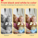 urmywo black and white baby toy, tummy time high contrast newborn toys 0-3 months, soft baby book
