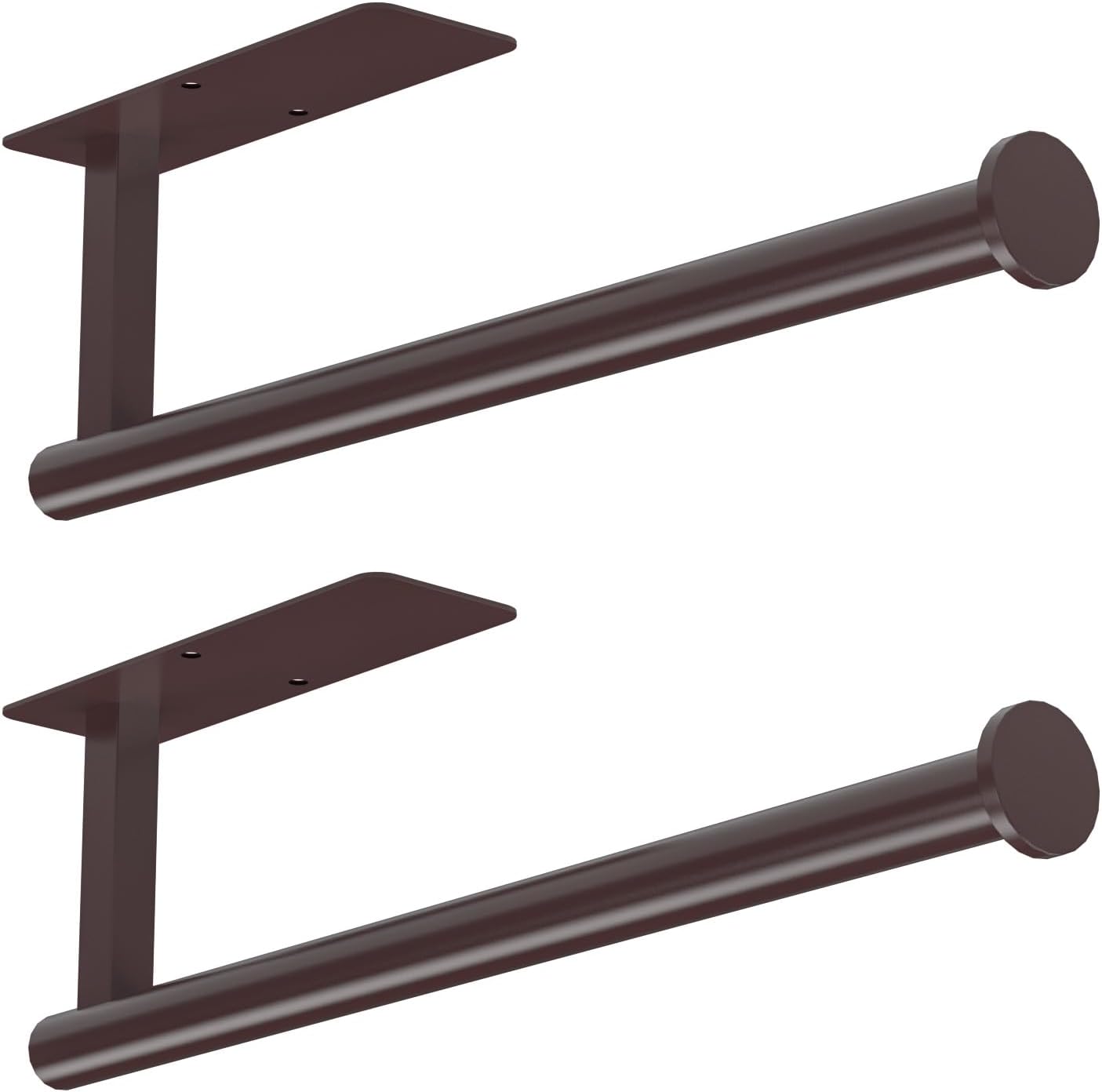 ASTOFLI Paper Towel Holder 304 Stainless Steel, Under Cabinet, Self-Adhesive, Matte Black, 12 Inch, No Drill