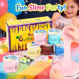 5 Pack Butter Slime Kit,Birthday Gifts for Kids,Party Favors for Girls and Boys,Non-Sticky,Super Soft Stress Relief Toy