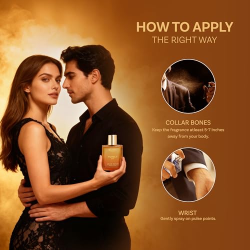 BellaVita Luxury Honey Oud Eau de Parfum (3.4 fl. oz.) | Patchouli, Vanilla, Bergamot, Floral & Spicy + Vegan Essentials Oils | Best gift for Valentine's Day | Long-Lasting Unisex Fragrance