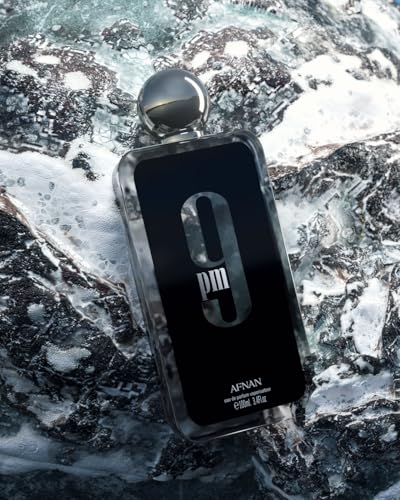 Afnan 9 PM for Men Eau De Parfum, 3.4 fl oz, bold, provocative, masculine, sensual