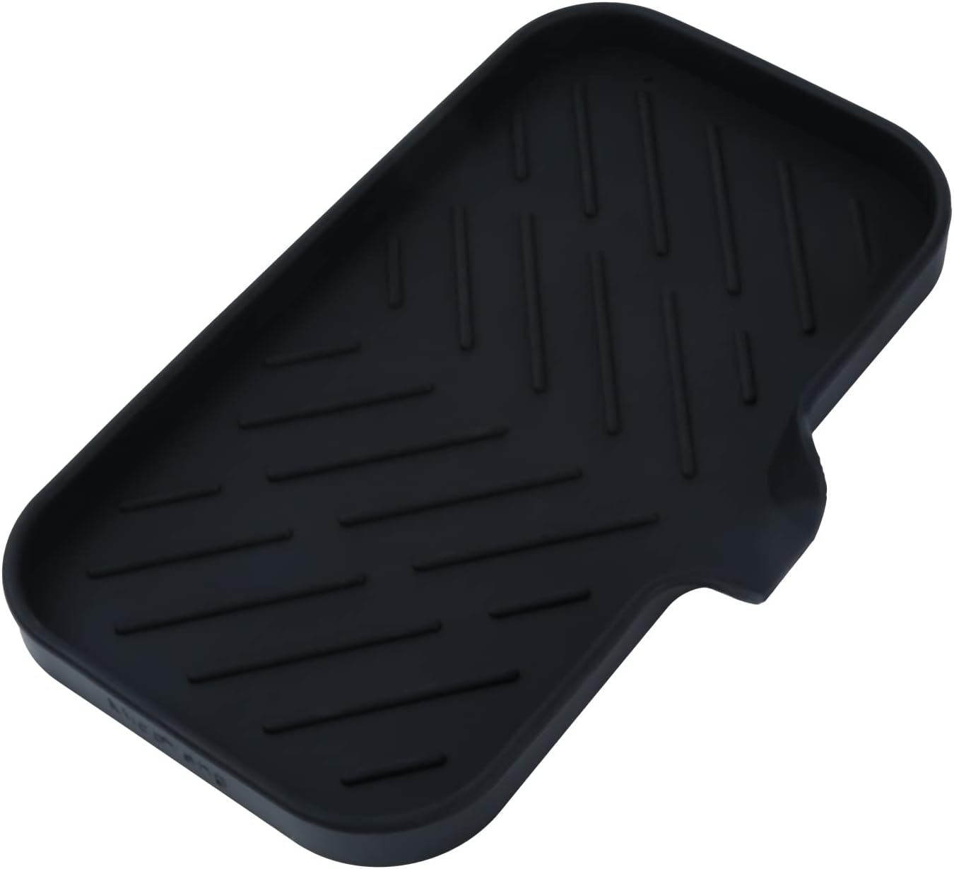 MicoYang silicone bathroom soap dish with drain spout, sink organizer, and sponge holder, 4.9 x 3.2 inches