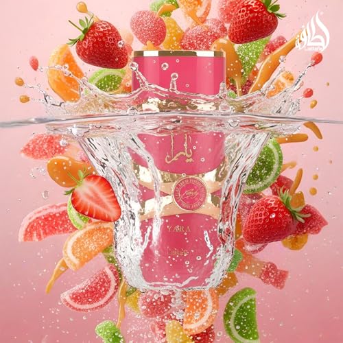 Lattafa Yara Candy Eau de Parfum Long-Lasting Fragrance for Women, 3.40 Ounce / 100 ml, Vanilla, Fruity, Citrus, Floral