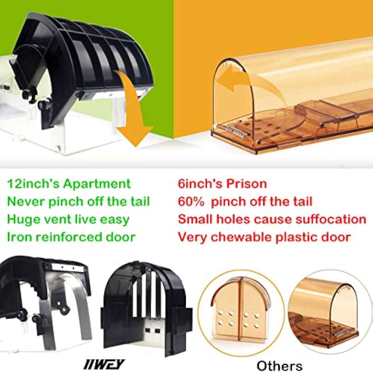 humane-mouse-traps-no-kill-rat-live-traps-for-chipmunks-12-inch-enlarged-catch-and-release