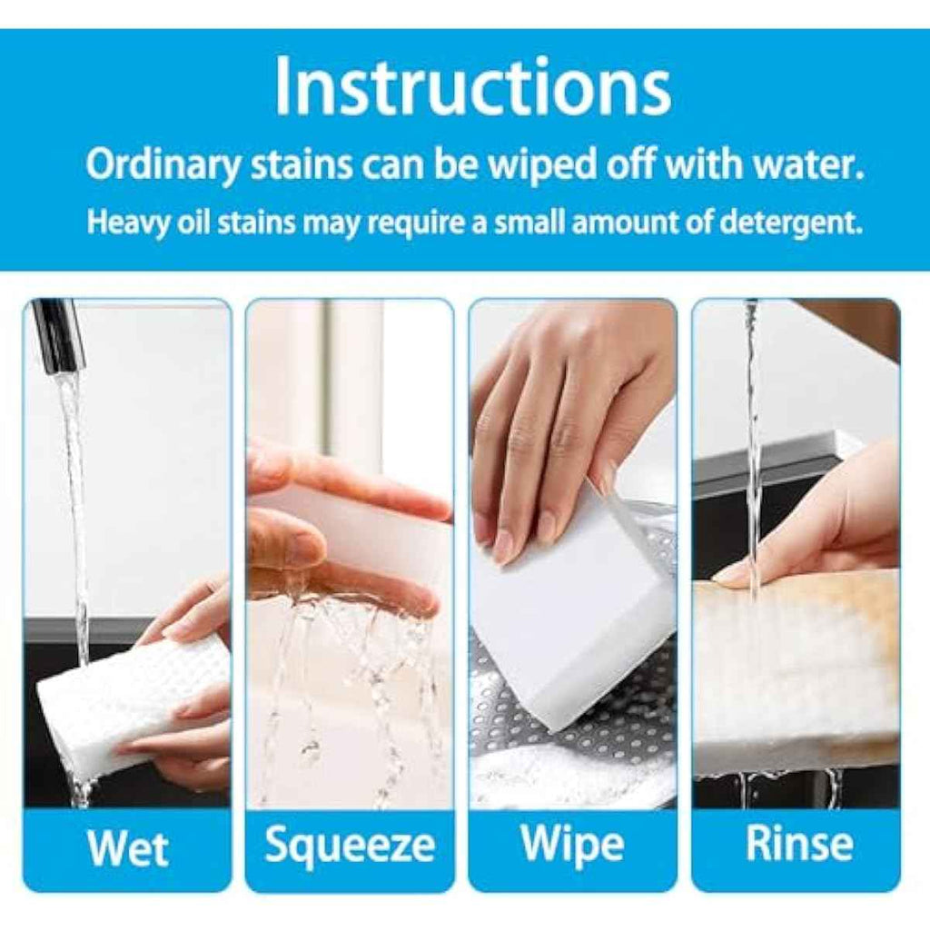 Magic Sponge Erasers, 20 Pack 2X Density Stronger Melamine Sponge Foam Pads for Kitchen, Bathroom, and Household Cleaning