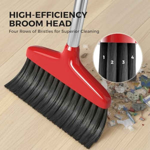 Handy Durable Broom for Indoor Outdoor Cleaning - Kitchen Garage Patio Sweeper